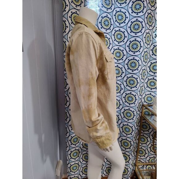Zara Oversized Tie-Dyed Denim Snap Button Jacket - Picture 2 of 4